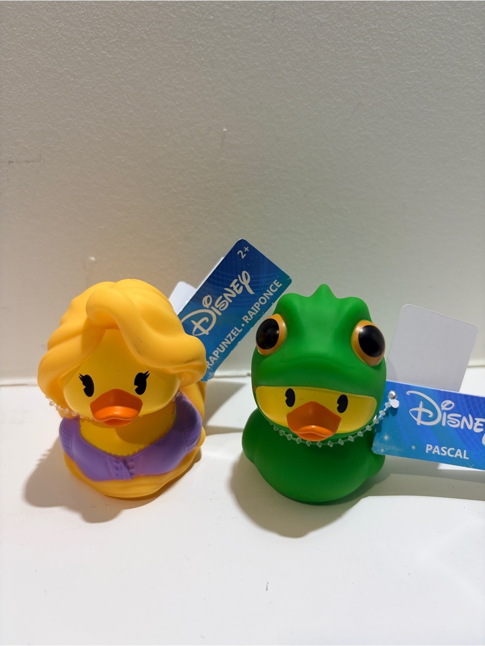 Disney Duckalooz Tangled Rapunzel & Pascal Rubber Duck Set NWT